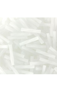 Miyuki twisted bugle beads 2x12mm Matted crystal ab TW2012-250F
